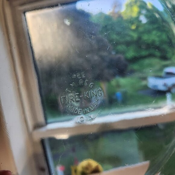 Vintage 50s Fire King Pie Plate 10" Clear Glass Retro Kitchen Cottage Core - Picture 6 of 7